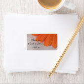 Étiquette Balise de préférence Orange Daisy et Mariage satin (En situation)