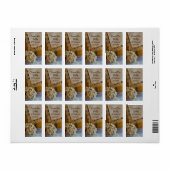 Étiquette Balise Fleurs de dentelle de pays Mariage Merci Fa (Feuille entière)