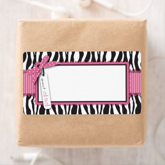 Étiquette Balise Nom de la Boutique Chic Cupcake (En situation)