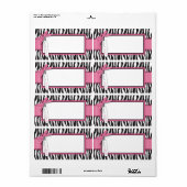 Étiquette Balise Nom de la Boutique Chic Cupcake (Feuille entière)