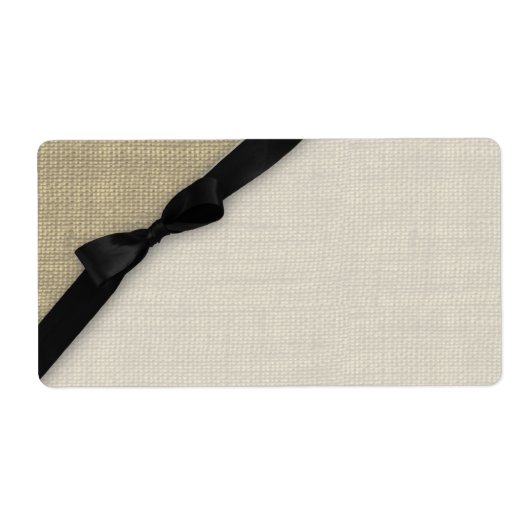 Étiquette Balise Nom de la Cravate noire (Devant)