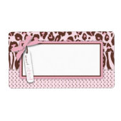 Étiquette Balise Nom de la fille Cheetah (Devant)