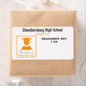 Étiquette Balise Nom de l'autocollant orange de la réunion d (En situation)