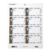 Étiquette Balise Nom des Pois Empreintes de pattes (Feuille entière)