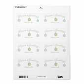 Étiquette Balise Nom du papier des ornements de Bonnes Fêtes (Feuille entière)