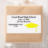 Étiquette Balise Nom du papier jaune noir Réunion de classe (En situation)