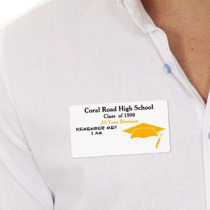 Étiquette Balise Nom du papier orange noir Réunion de classe