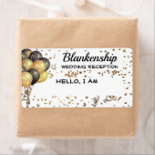 Étiquette Balise Nom personnalisé Confetti du ballon de réce (En situation)