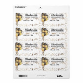 Étiquette Balise Nom personnalisé Confetti du ballon de réce (Feuille entière)