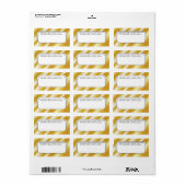 Étiquette Balises cadeaux de couleur or - Meilleurs voeux (Feuille entière)