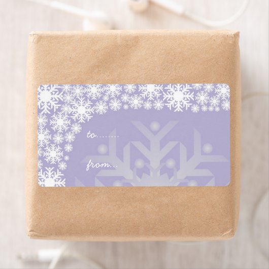 Étiquette Balises Cadeaux de Noël - Flambeilles de neige pou (En situation)