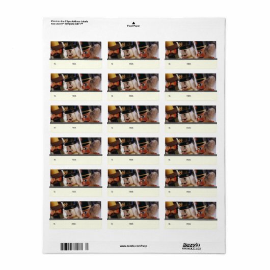 Étiquette Balises cadeaux Nutcrackers (Feuille entière)