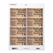 Étiquette Balises de vente d'art et d'artisanat (Feuille entière)