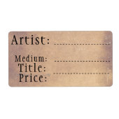 Étiquette Balises de vente d'art et d'artisanat, blanc (Devant)