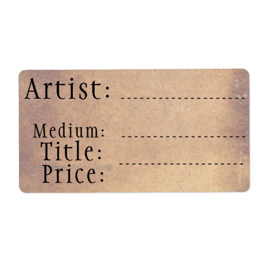 Étiquette Balises de vente d'art et d'artisanat, blanc (Devant)