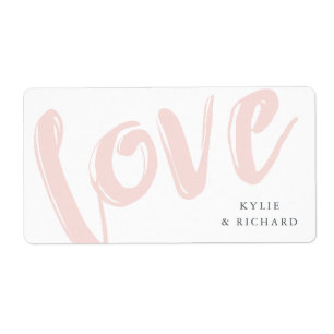 Étiquette Balises Favor de mariage Love Typography