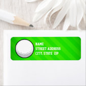 Étiquette Ball de golf ; Neon Green Strips (En situation)