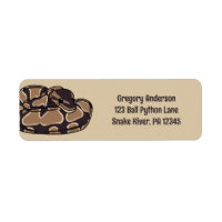 Ball Python Snake, Brown et Tan Return Adresse