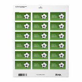 Étiquette Balle de football (Feuille entière)