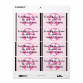 Étiquette Balle de soccer rose (Feuille entière)