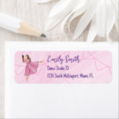 Étiquette Ballerina Nutcracker Ballet Adresse de retour Labe (En situation)