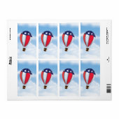 Étiquette Ballons à air chaud (Feuille entière)