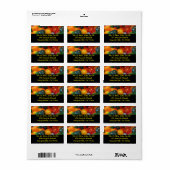 Étiquette Ballons colorés Design de fête (Feuille entière)