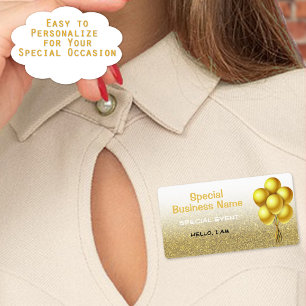 Étiquette Ballons d'événements spéciaux Gold Parties scintil