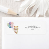 Étiquette Ballons d'ours en peluche (En situation)