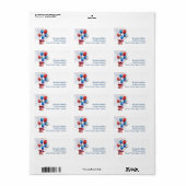 Étiquette Ballons patriotiques (Feuille entière)