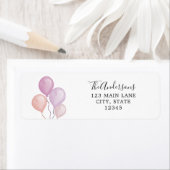 Étiquette Ballons roses (En situation)