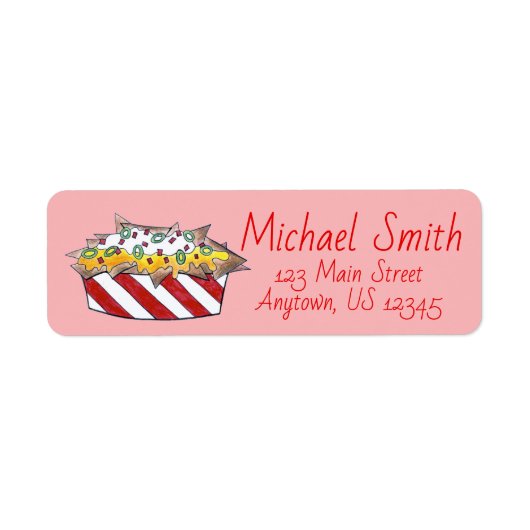 Étiquette Ballpark Cheese Nachos Chips Carnival Fair Food (Devant)