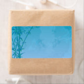 Étiquette Bambou bleu (En situation)