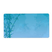 Étiquette Bambou bleu (Devant)