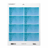 Étiquette Bambou bleu (Feuille entière)