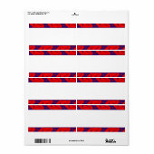 Étiquette Bande centrale - Abstraite (Feuille entière)