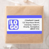 Étiquette Bande centrale - Bleu électrique (En situation)