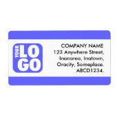 Étiquette Bande centrale - Bleu électrique (Devant)