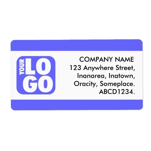 Étiquette Bande centrale - Bleu électrique (Devant)