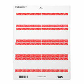 Étiquette Bande centrale - Effet Domino (Feuille entière)