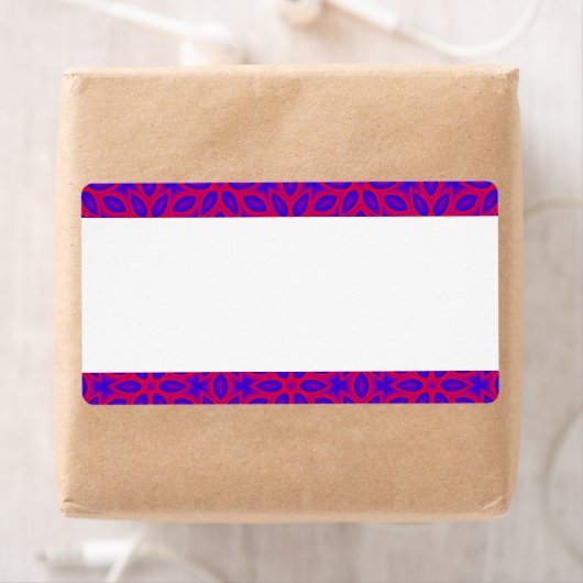 Étiquette Bande centrale - Fleurs Abstraites (En situation)