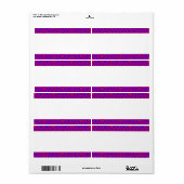 Étiquette Bande centrale - Fleurs Abstraites (Feuille entière)