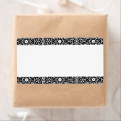 Étiquette Bande centrale - Fleurs géométriques (En situation)