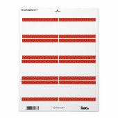 Étiquette Bande centrale - Fleurs géométriques (Feuille entière)