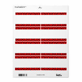 Étiquette Bande centrale - Fleurs géométriques II (Feuille entière)