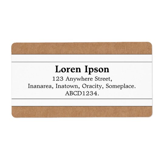 Étiquette Bande centrale II - Boîte en carton (Devant)