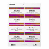 Étiquette Bande centrale II - Couleur texturée (Feuille entière)