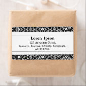 Étiquette Bande centrale II - Fleurs géométriques (En situation)