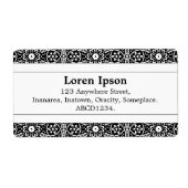 Étiquette Bande centrale II - Fleurs géométriques (Devant)