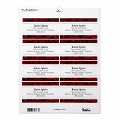 Étiquette Bande centrale II - Motif bulle (Feuille entière)